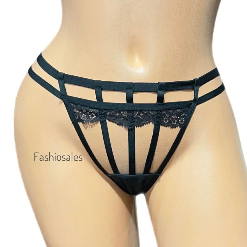 Victoria’s Secret Very Sexy Strappy Brazilian Slip panty black Large…